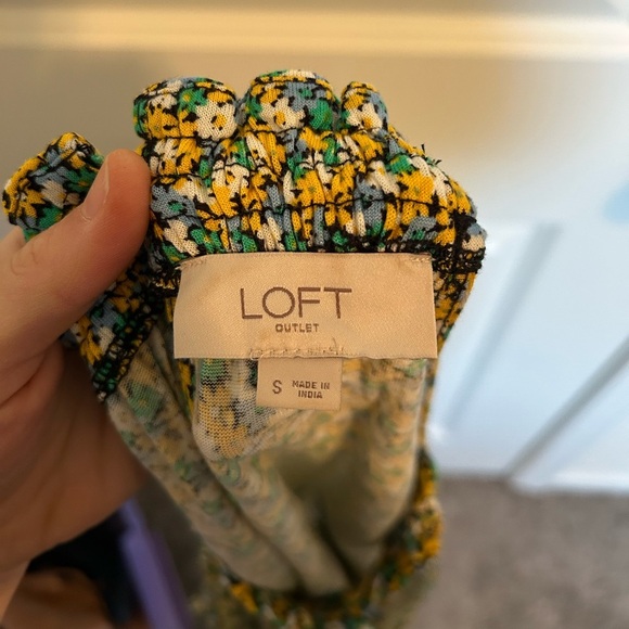 LOFT bright floral cotton long tank/tunic - Picture 6 of 6